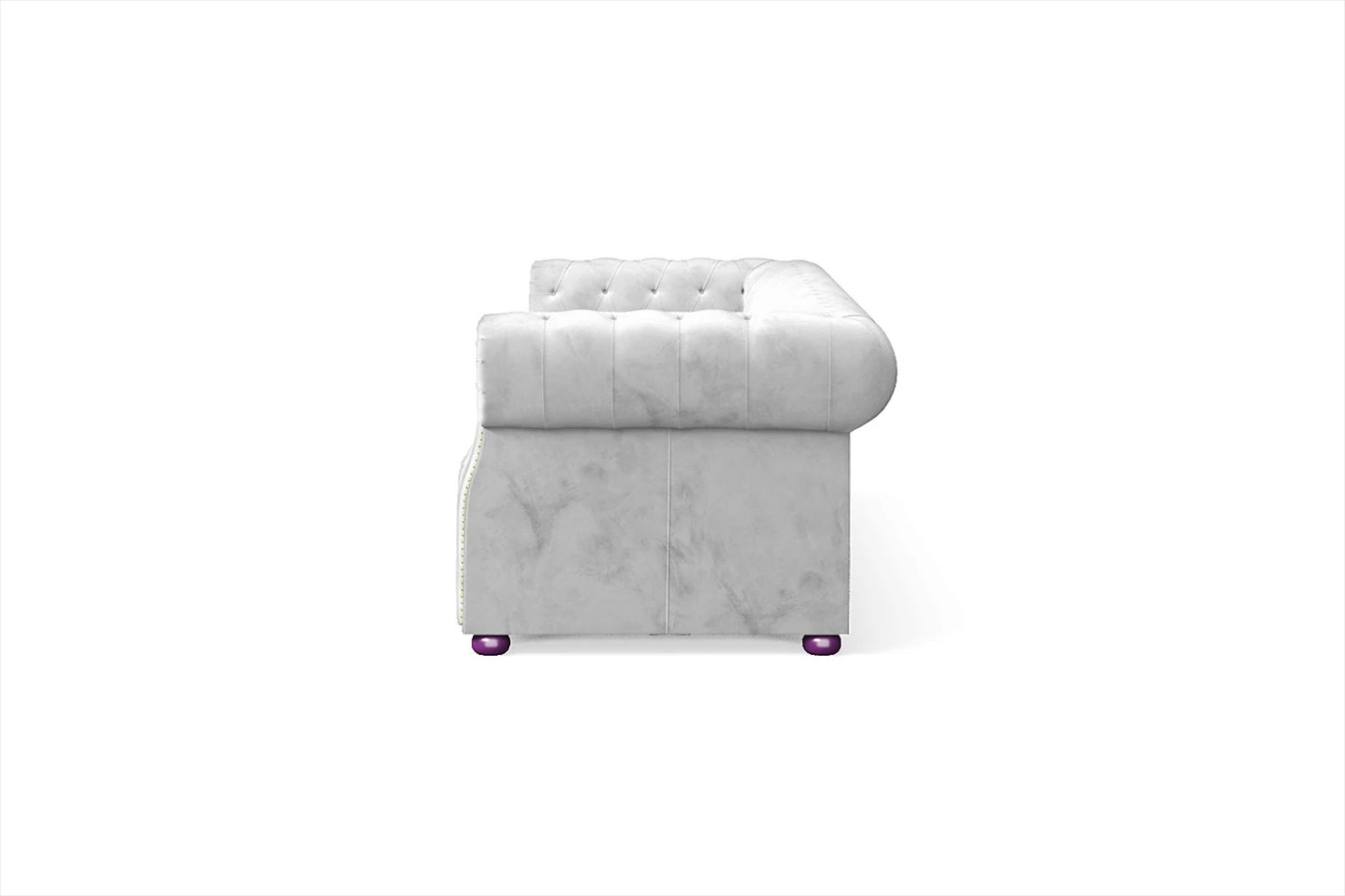 Cuneo 4 Seater Sofa White Velvet