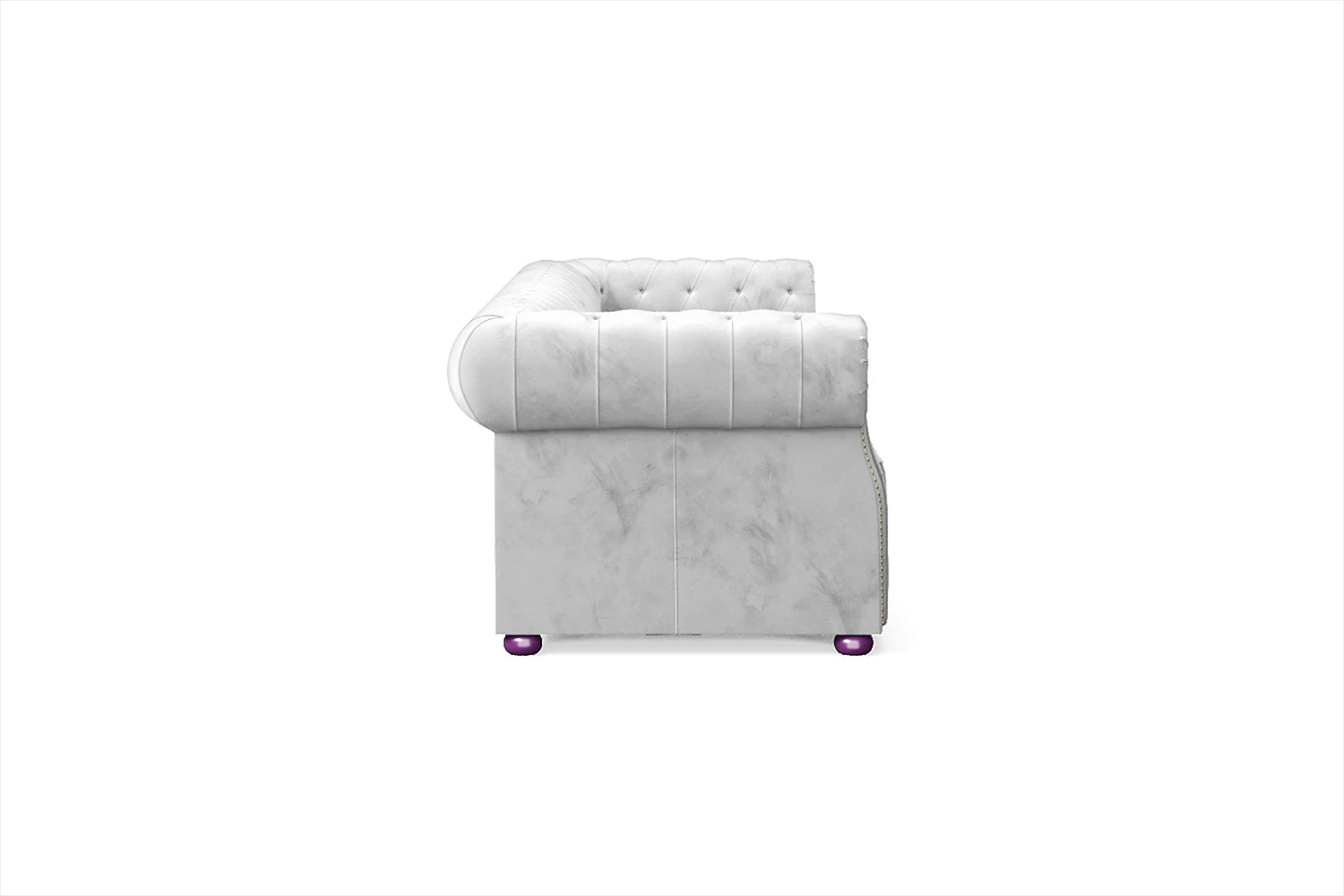 Cuneo 4 Seater Sofa White Velvet