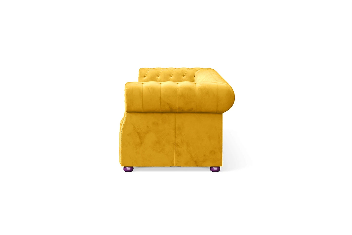 Cuneo 4 Seater Sofa Yellow Velvet