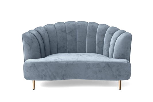 Elena 2 Seater Sofa Baby Blue Velvet