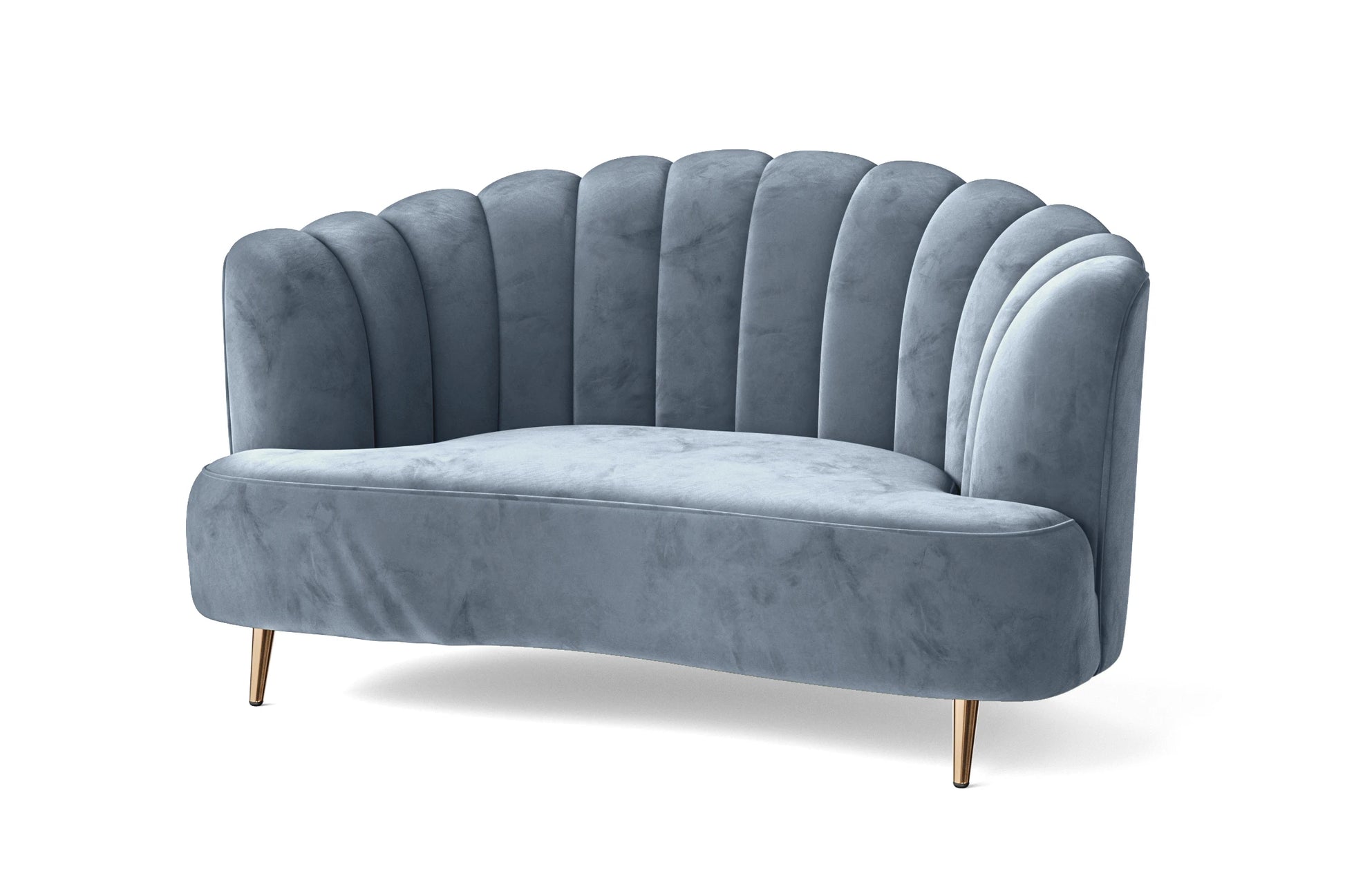 Elena 2 Seater Sofa Baby Blue Velvet