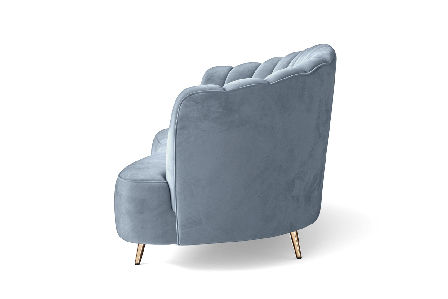 Elena 2 Seater Sofa Baby Blue Velvet