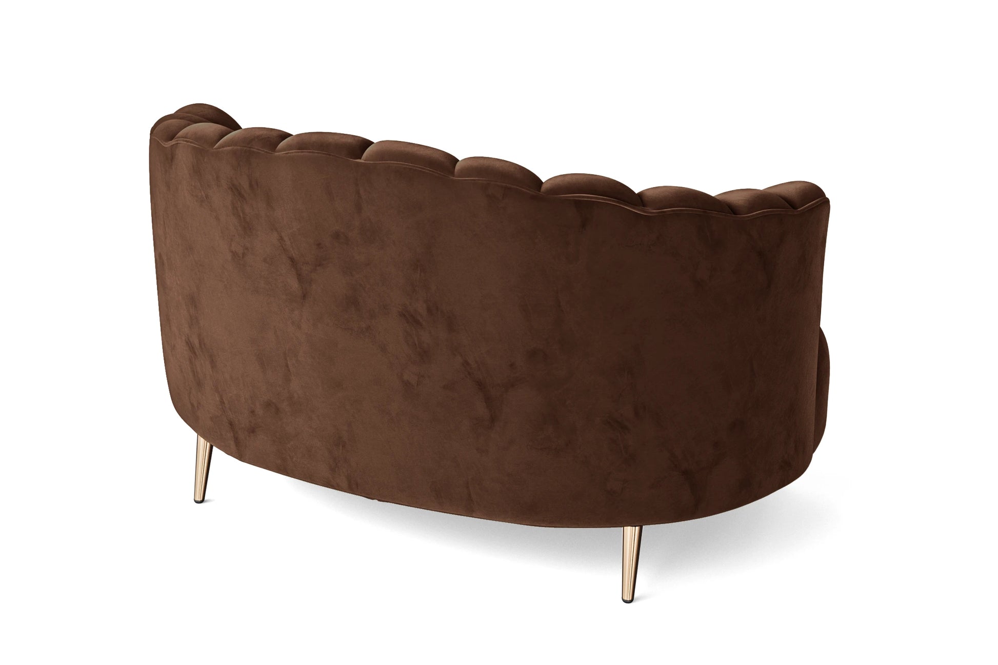 Elena 2 Seater Sofa Coffee Brown Velvet