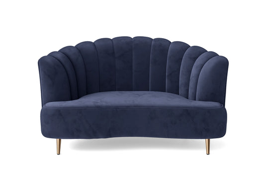 Elena 2 Seater Sofa Dark Blue Velvet