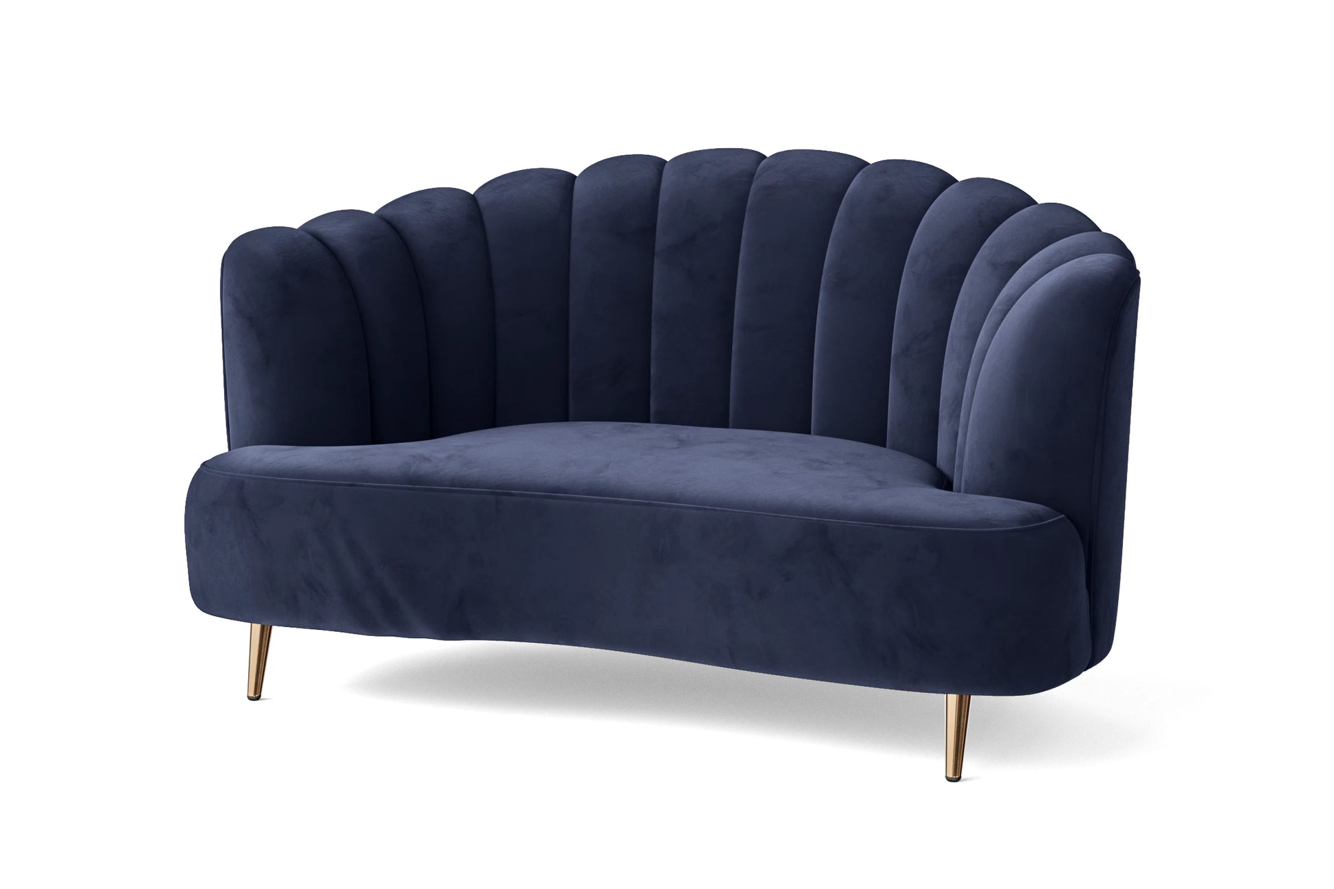 Elena 2 Seater Sofa Dark Blue Velvet