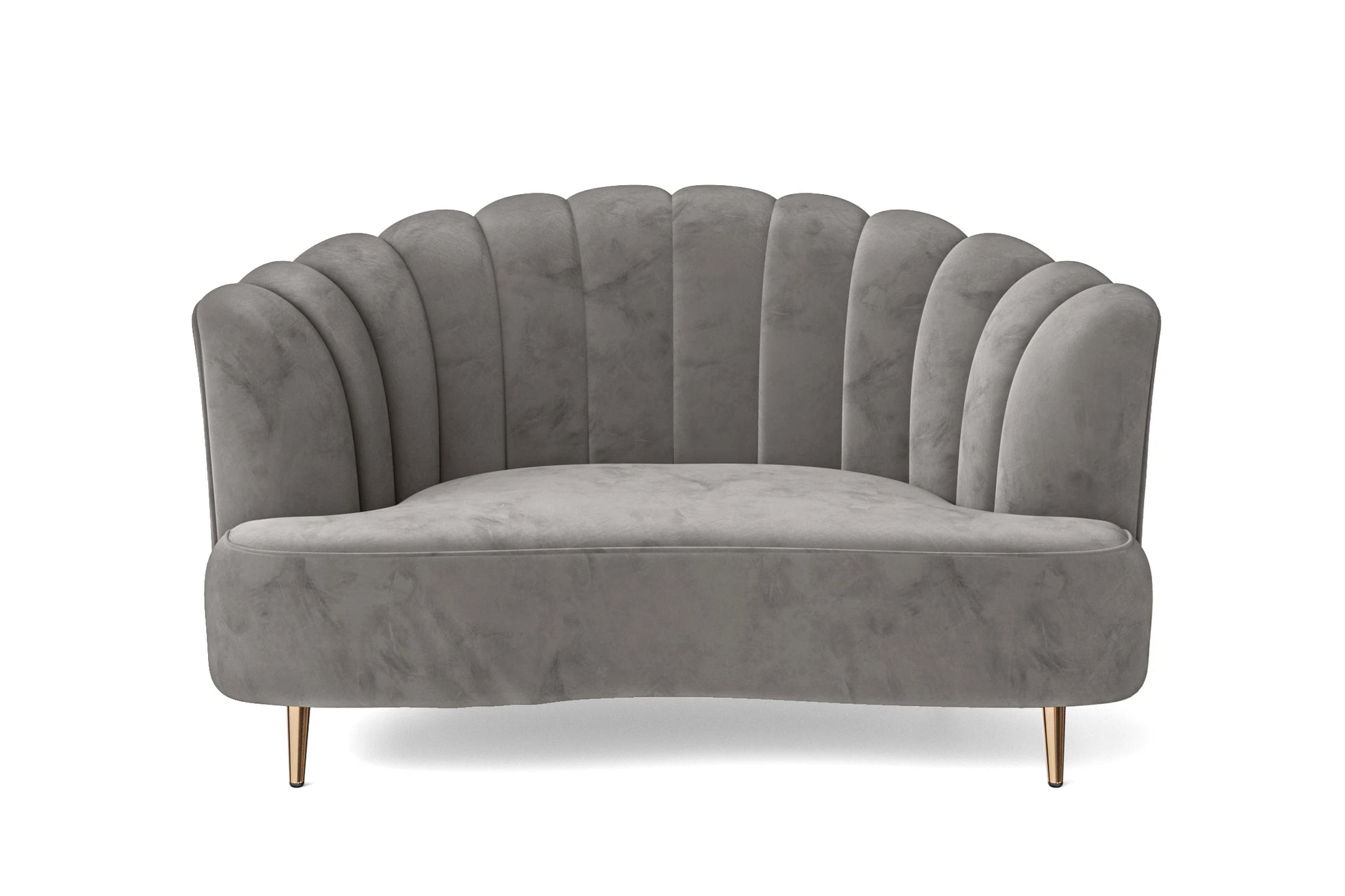 Elena 2 Seater Sofa Grey Velvet