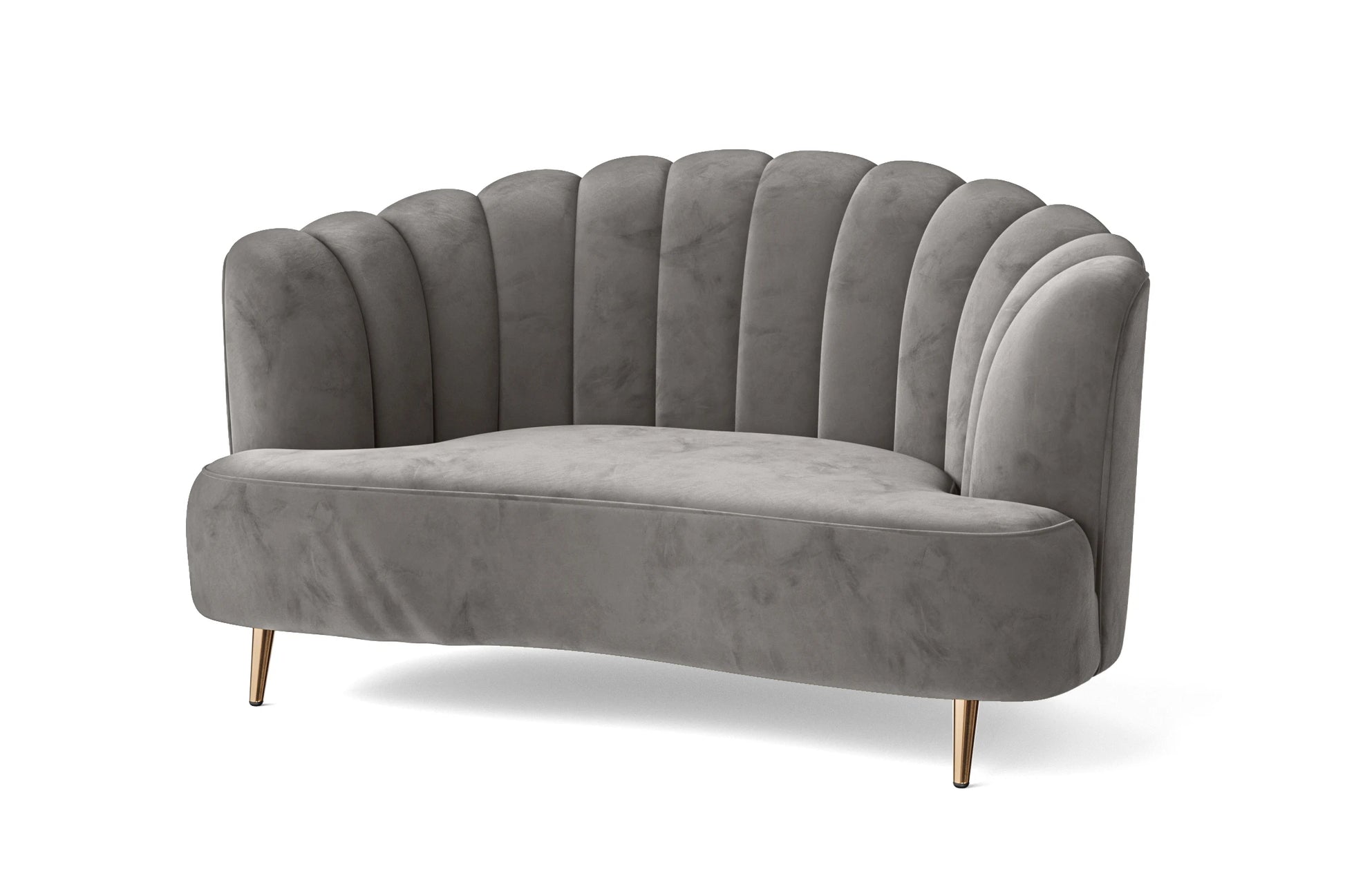 Elena 2 Seater Sofa Grey Velvet