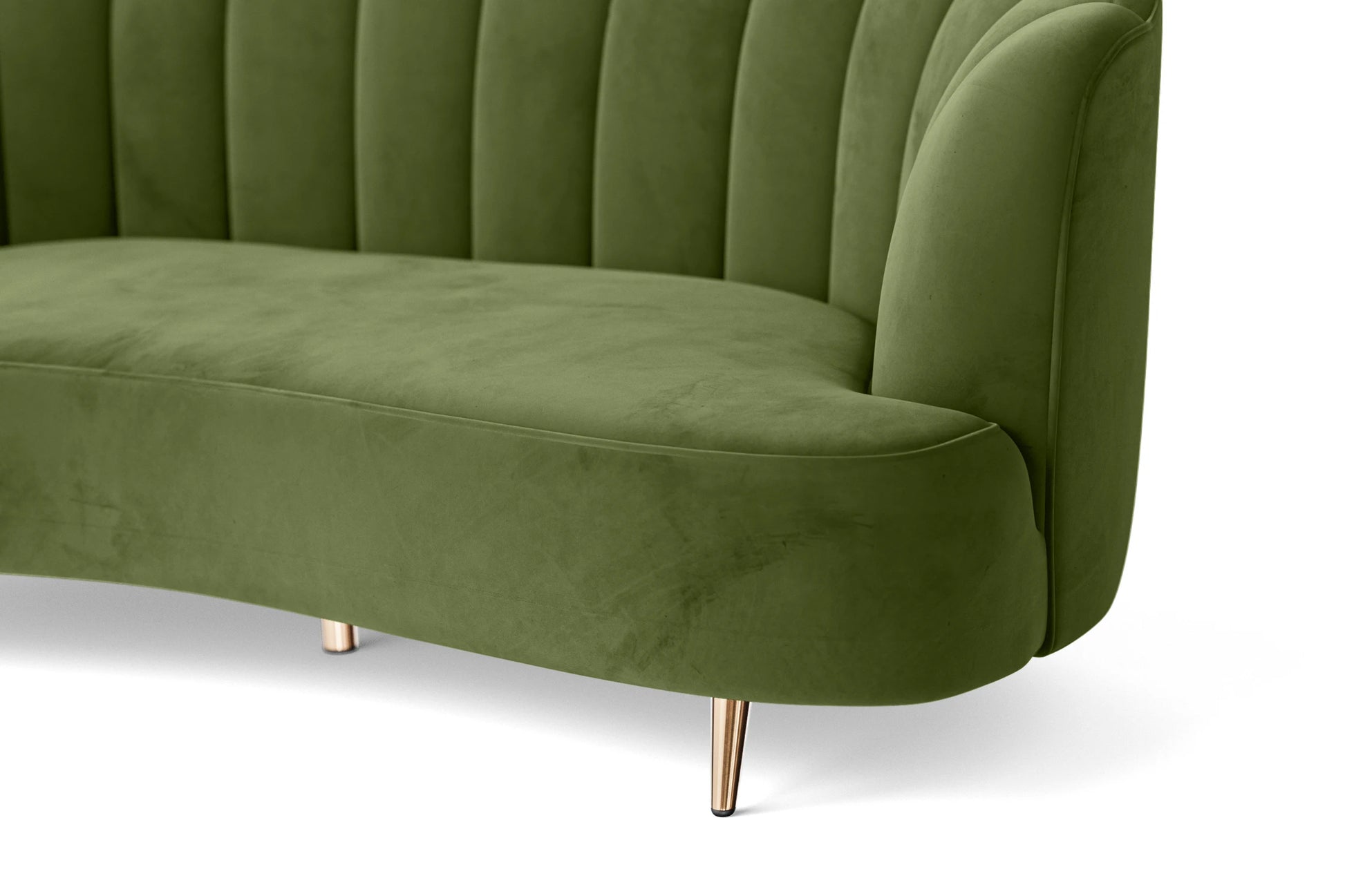 Elena 2 Seater Sofa Lime Velvet