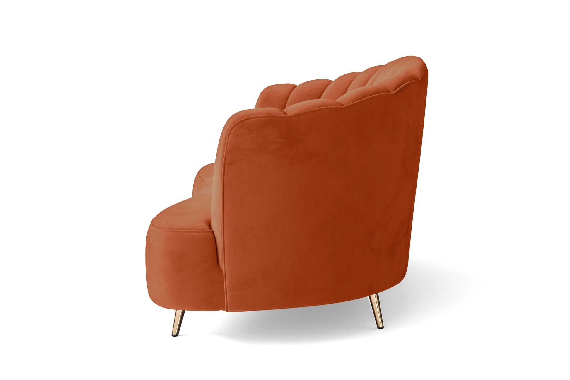 Elena 2 Seater Sofa Orange Velvet