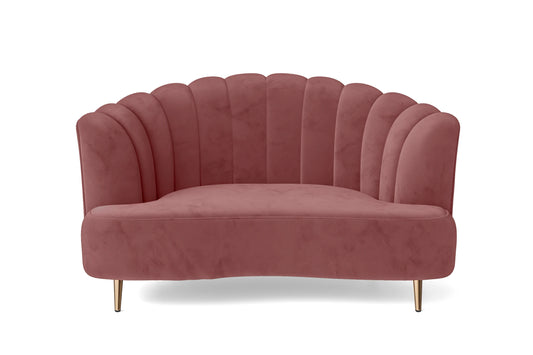 Elena 2 Seater Sofa Pink Velvet