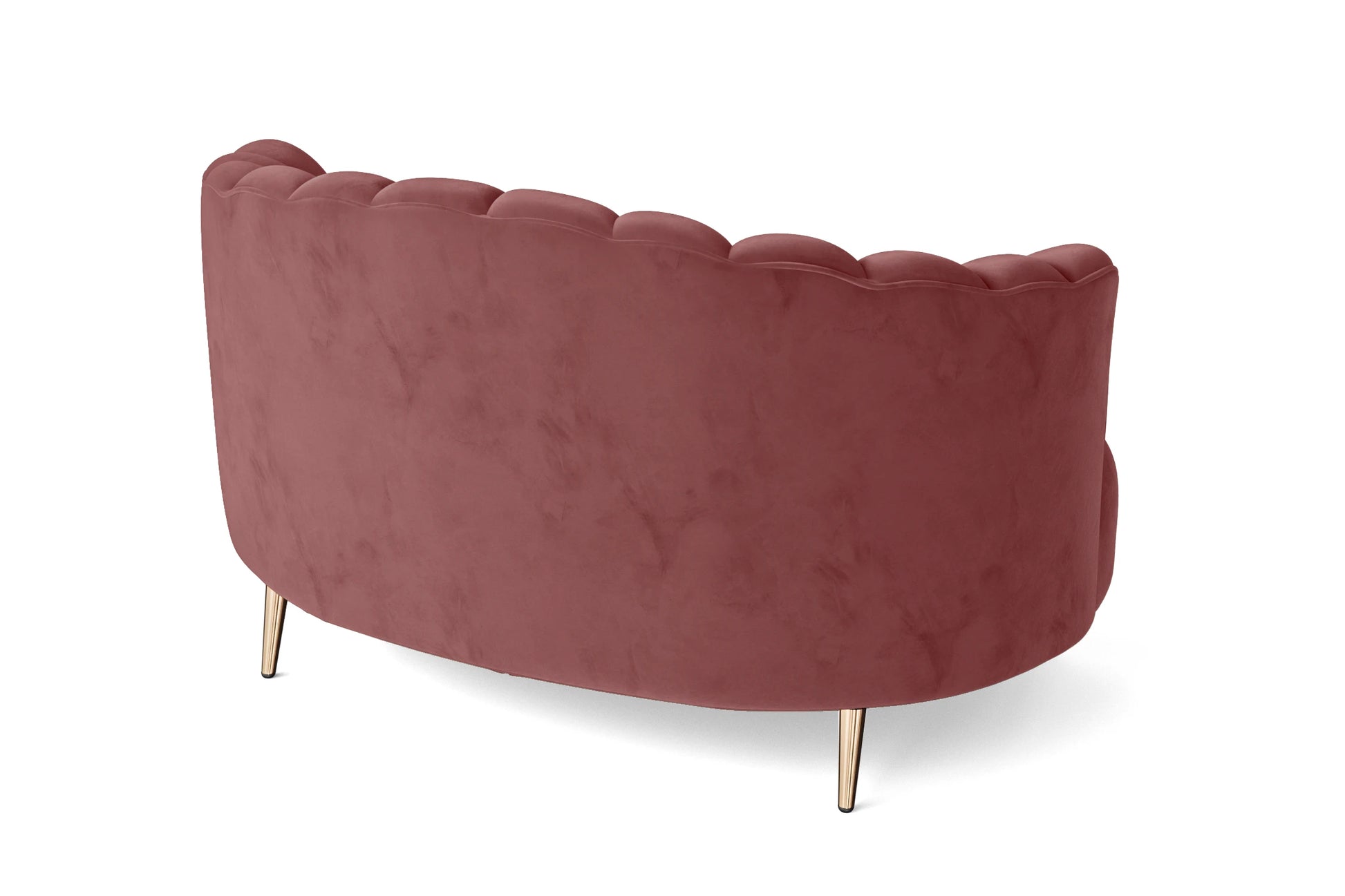 Elena 2 Seater Sofa Pink Velvet