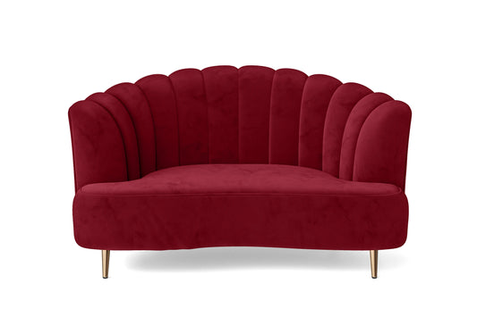 Elena 2 Seater Sofa Red Velvet