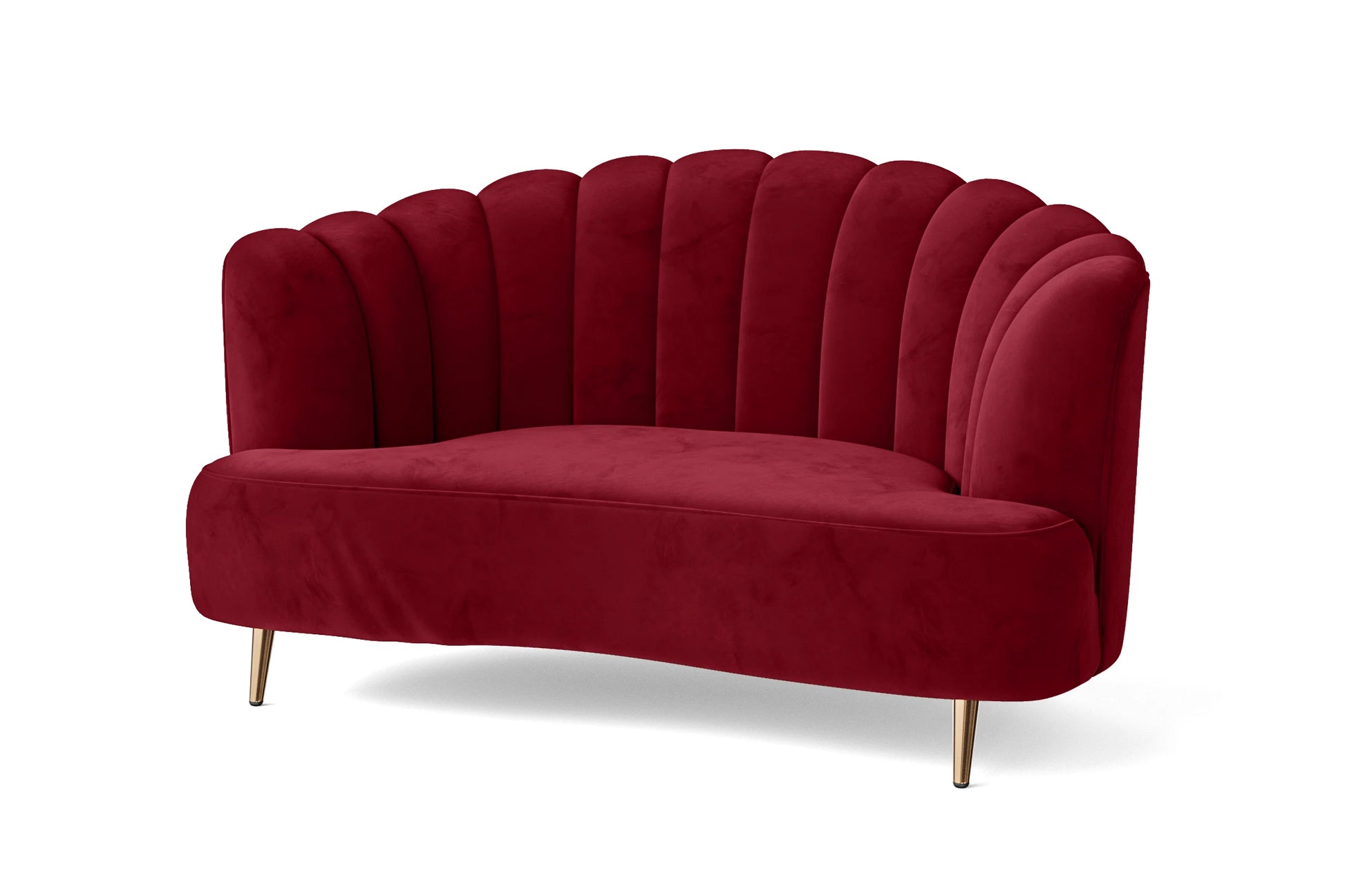 Elena 2 Seater Sofa Red Velvet