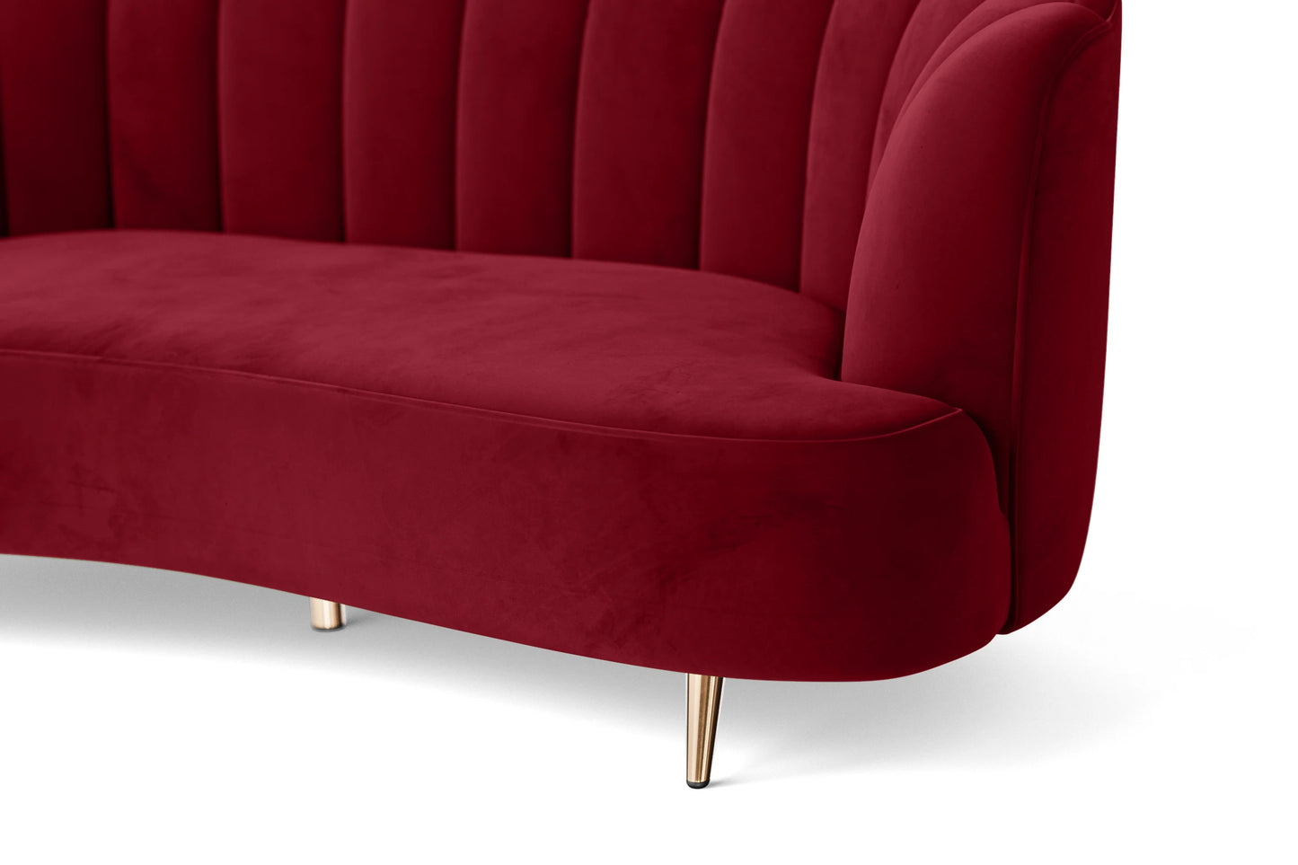 Elena 2 Seater Sofa Red Velvet