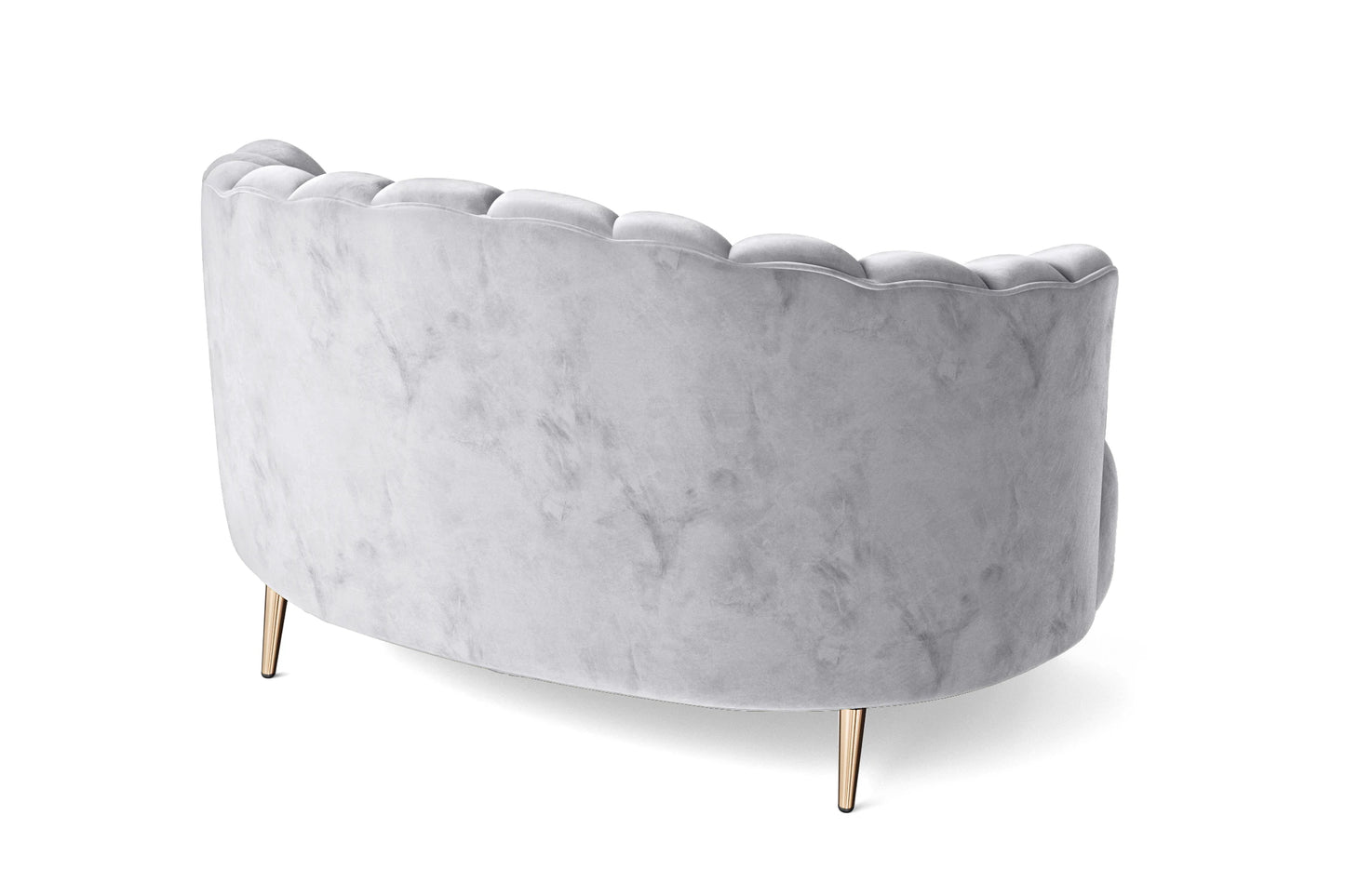 Elena 2 Seater Sofa Silver Velvet