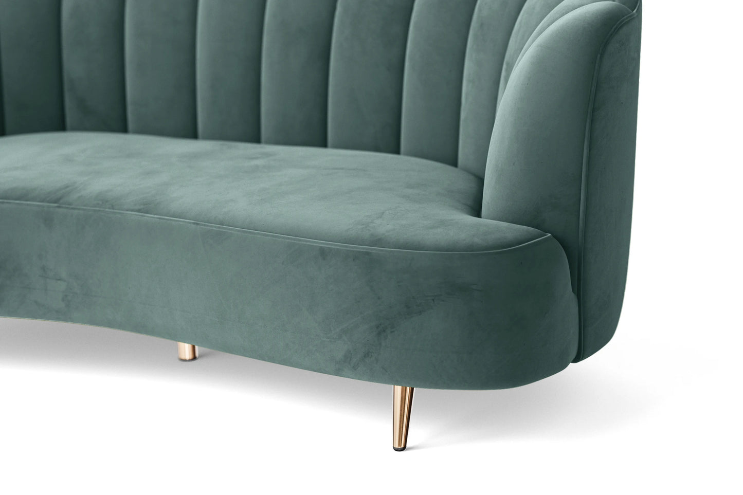 Elena 2 Seater Sofa Teal Velvet