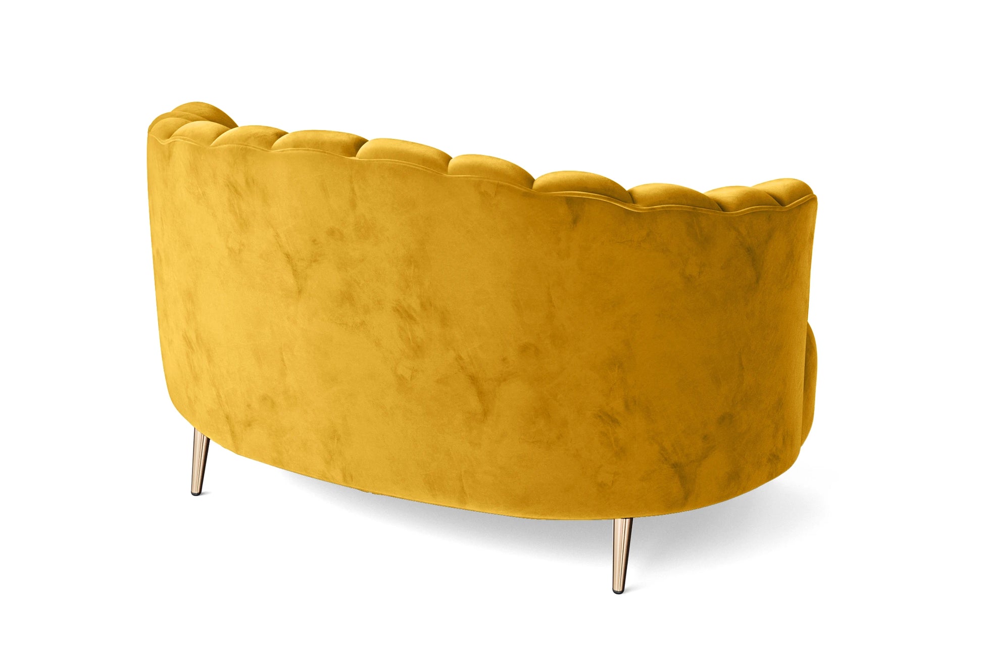 Elena 2 Seater Sofa Yellow Velvet