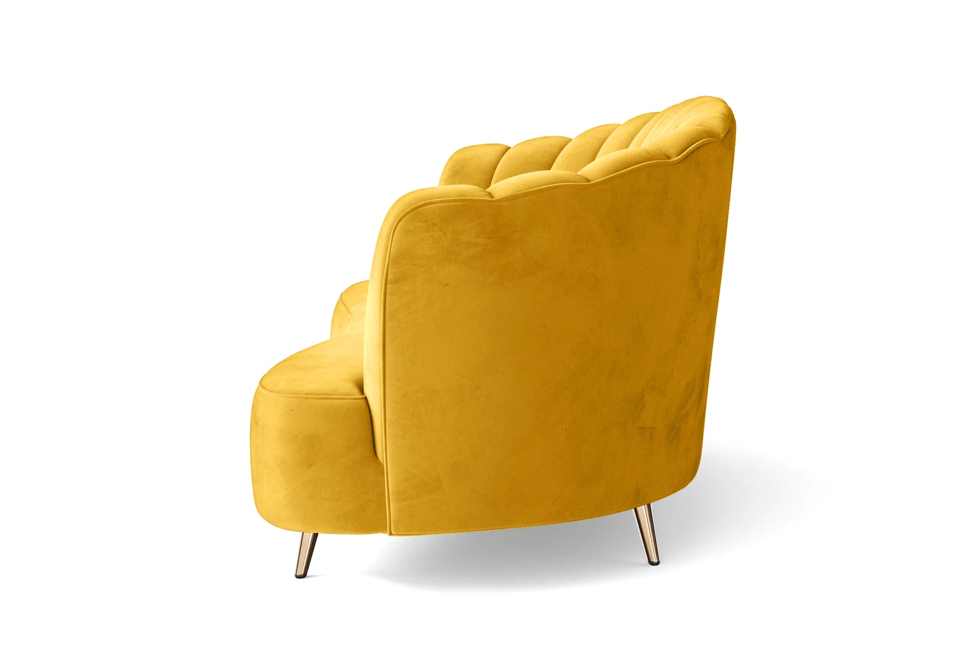 Elena 2 Seater Sofa Yellow Velvet