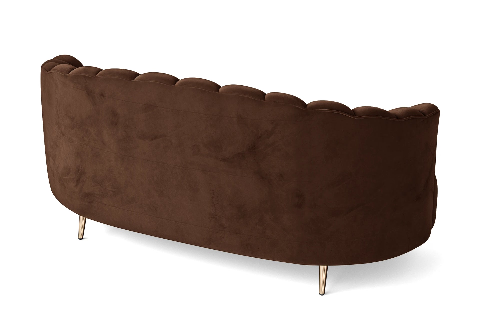 Elena 3 Seater Sofa Coffee Brown Velvet