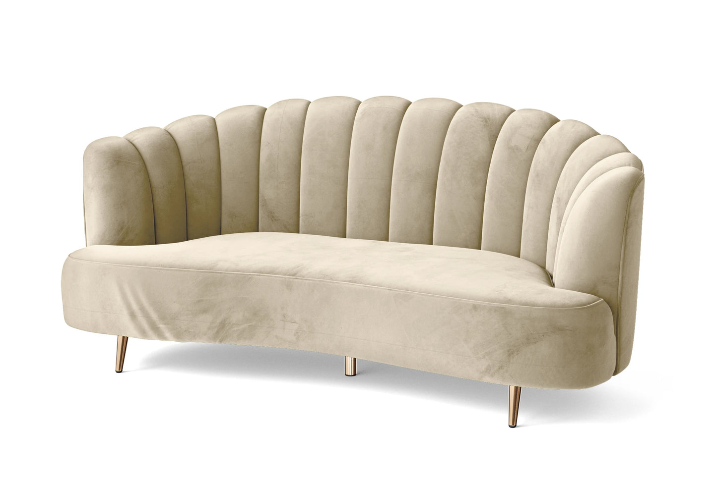 Elena 3 Seater Sofa Cream Velvet