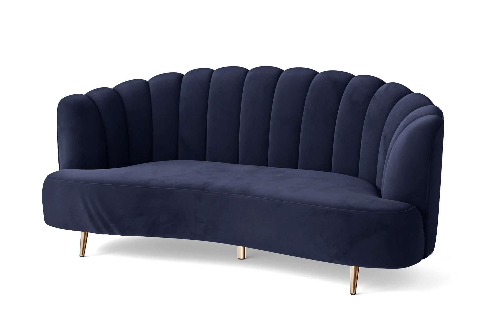 Elena 3 Seater Sofa Dark Blue Velvet