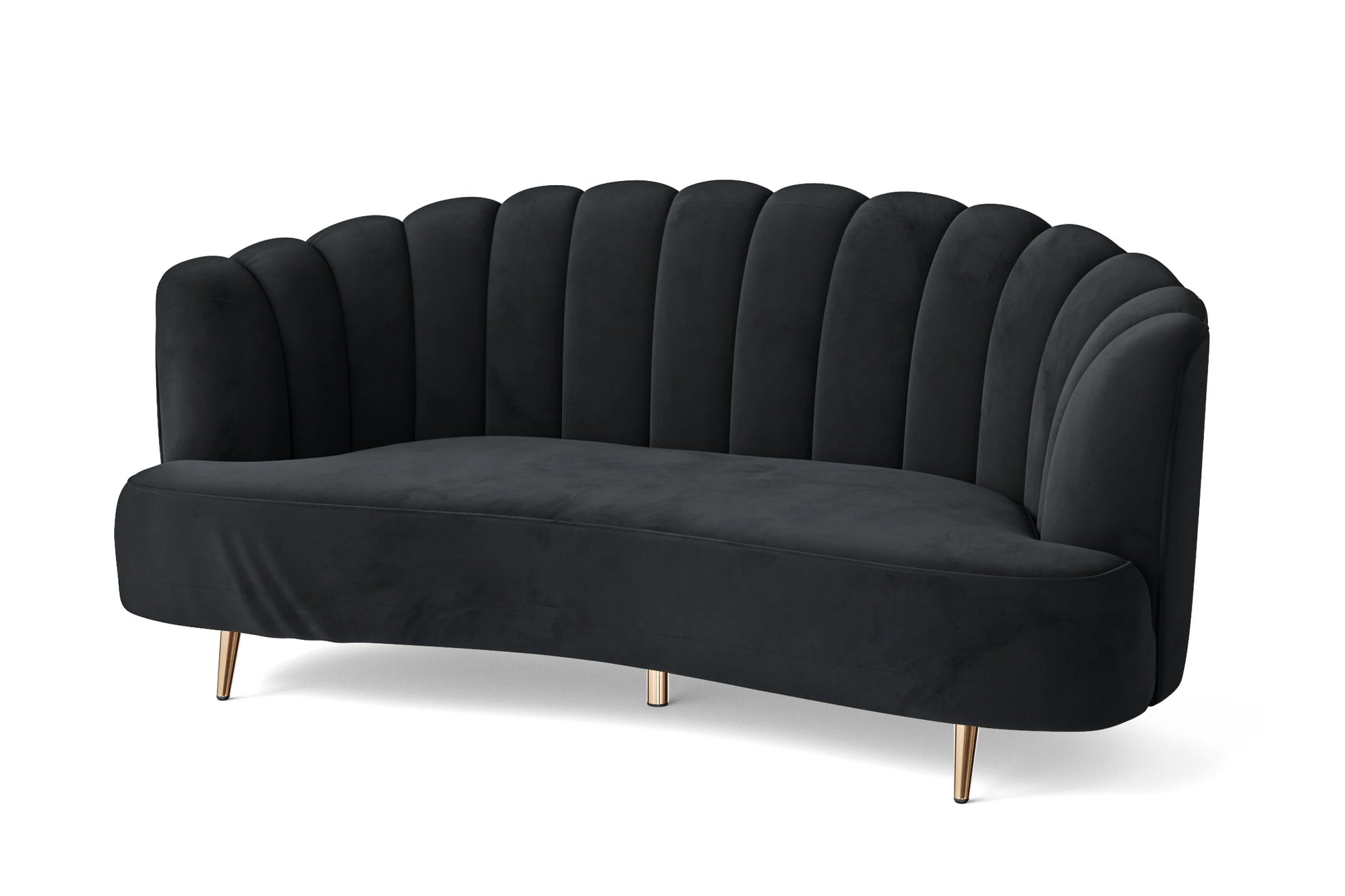 Elena 3 Seater Sofa Dark Grey Velvet