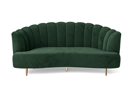 Elena 3 Seater Sofa Green Velvet