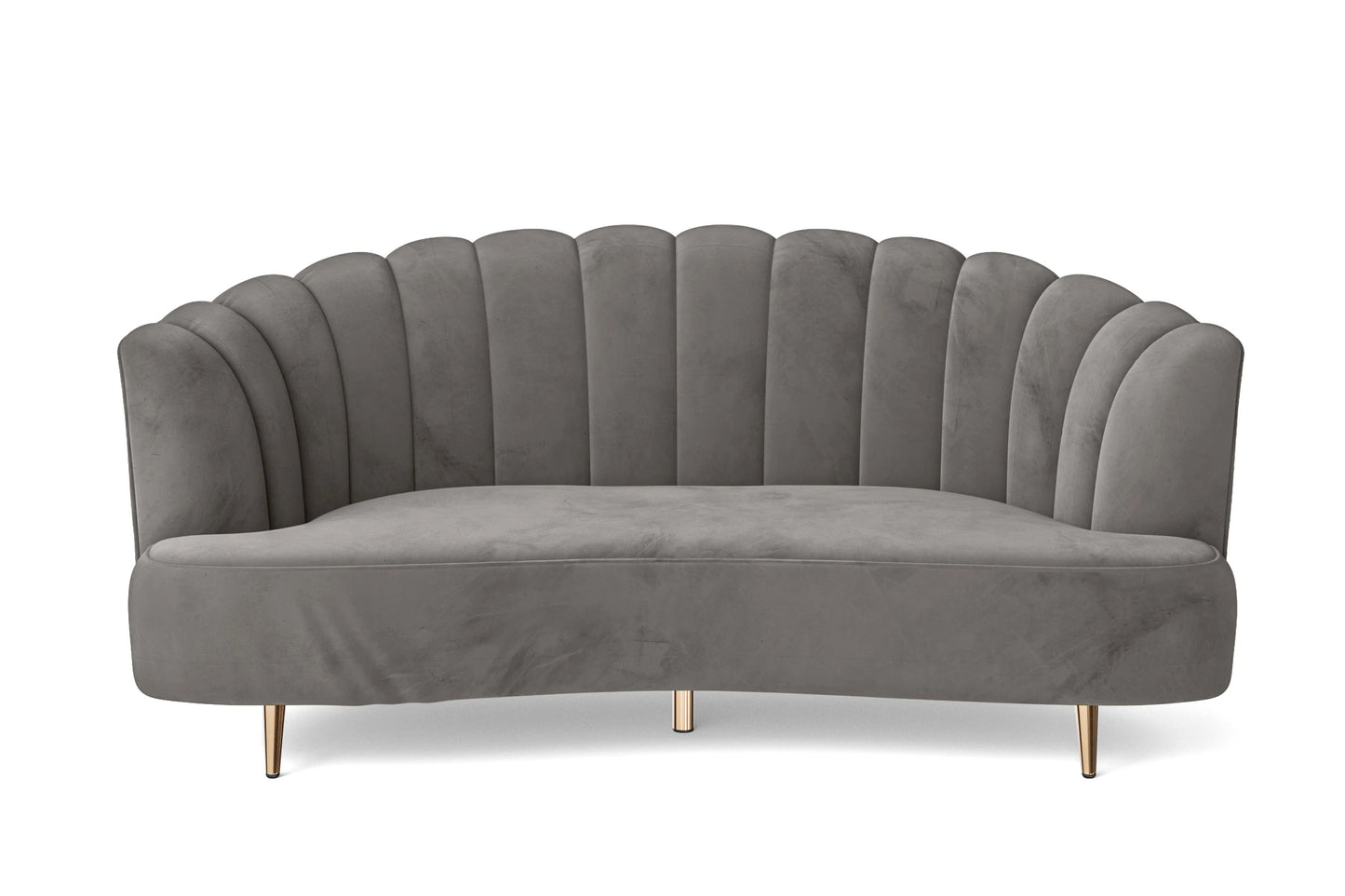 Elena 3 Seater Sofa Grey Velvet