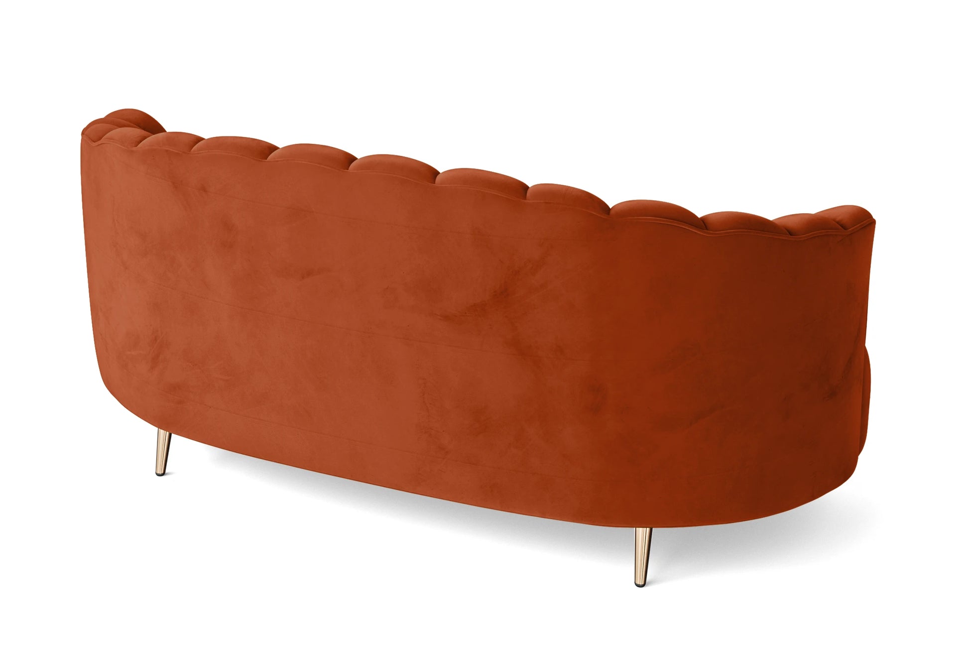 Elena 3 Seater Sofa Orange Velvet