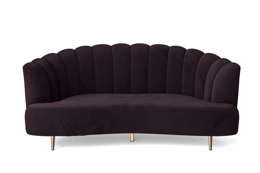 Elena 3 Seater Sofa Purple Velvet