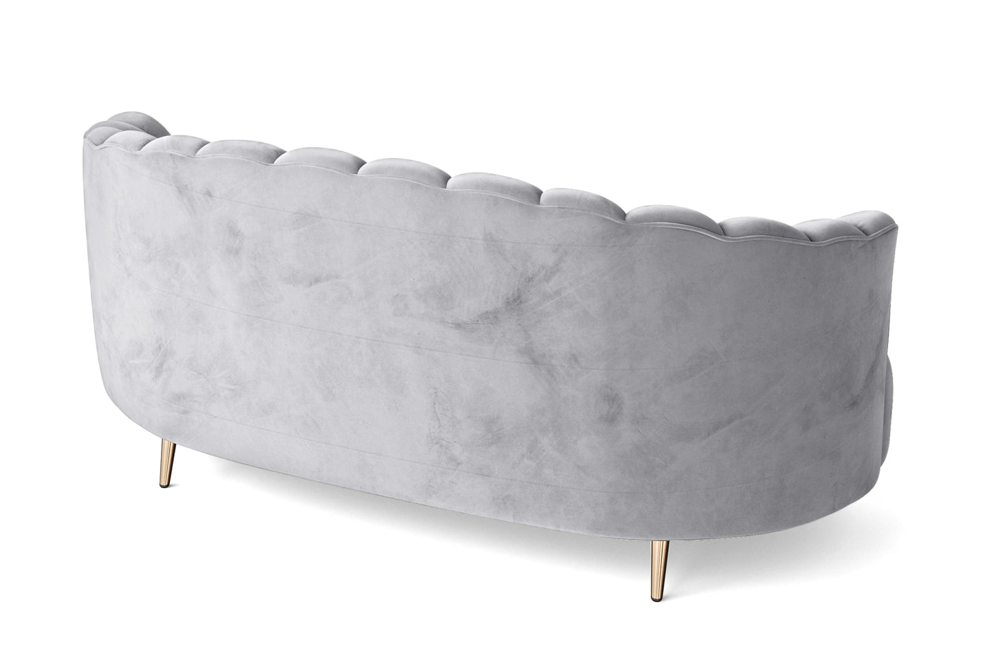 Elena 3 Seater Sofa Silver Velvet