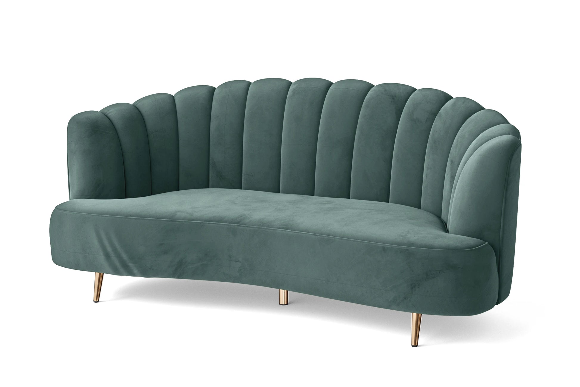 Elena 3 Seater Sofa Teal Velvet