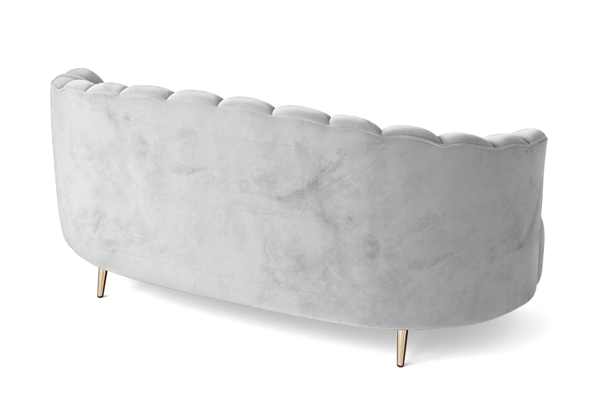 Elena 3 Seater Sofa White Velvet