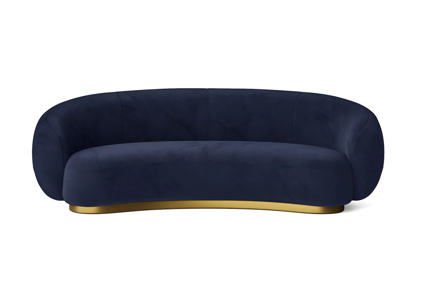 Elkton 3 Seater Sofa Dark Blue Velvet