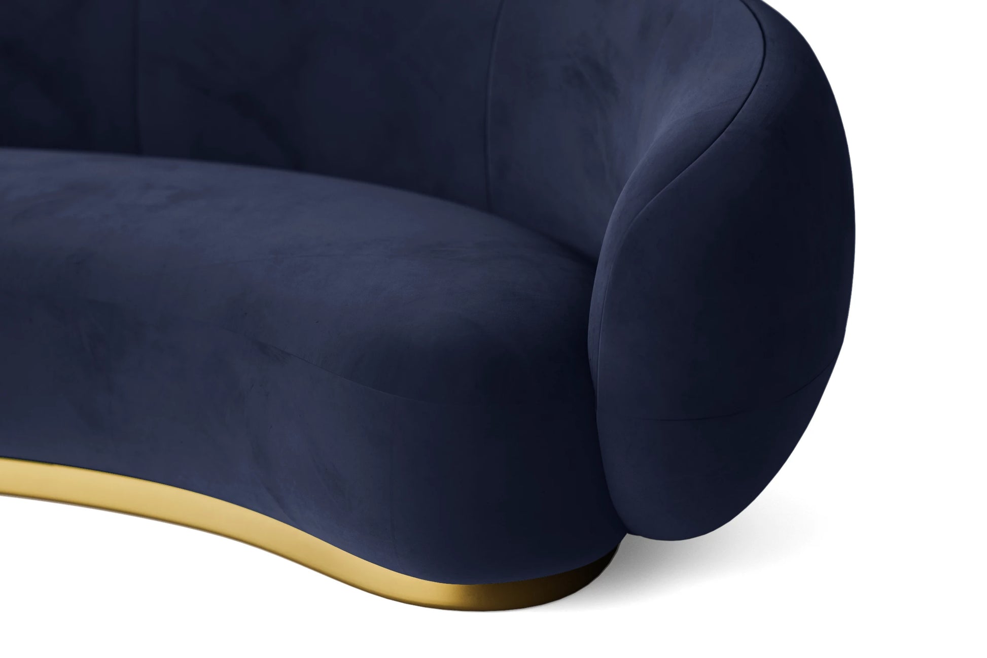 Elkton 3 Seater Sofa Dark Blue Velvet