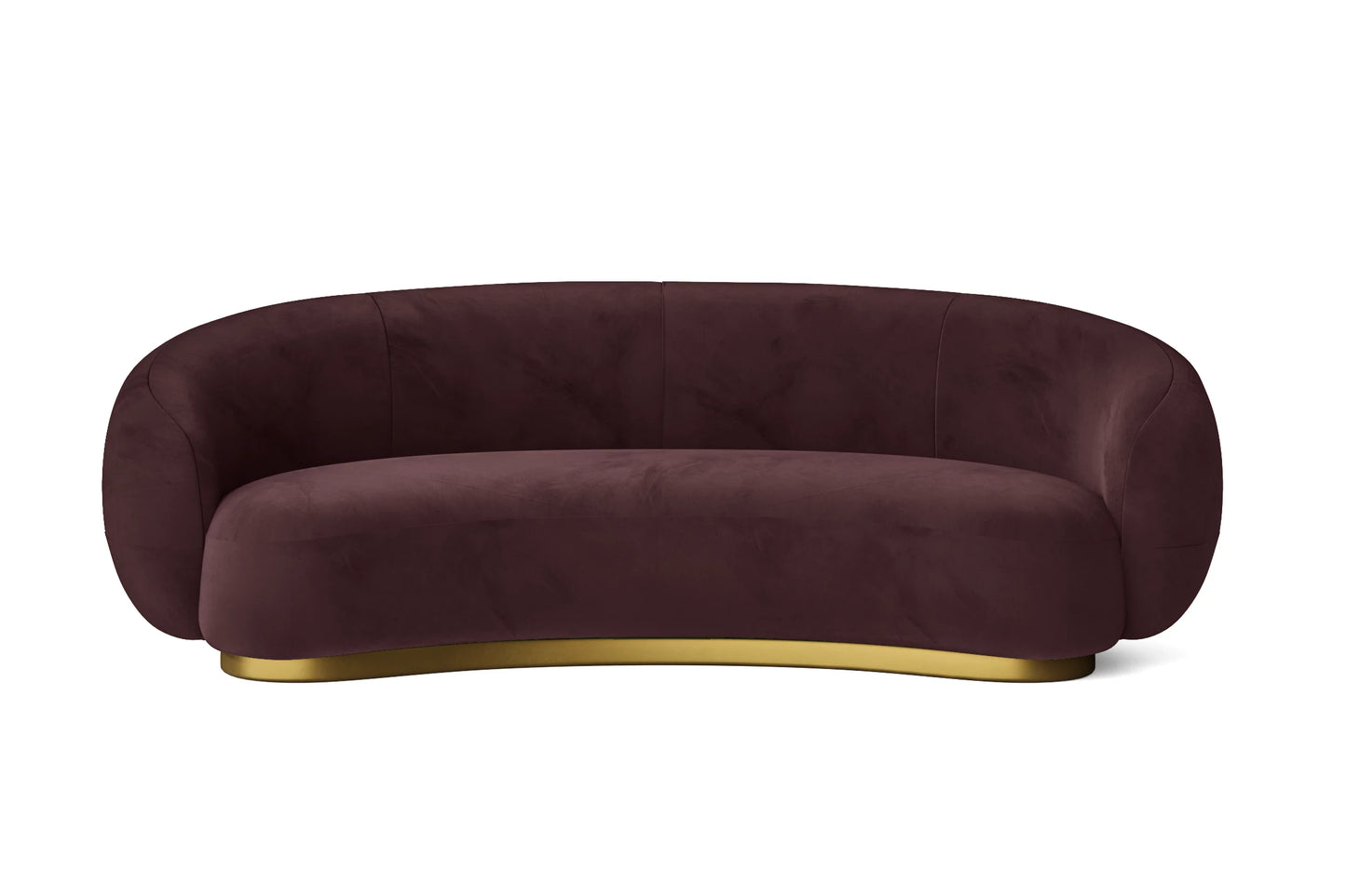 Elkton 3 Seater Sofa Grape Velvet