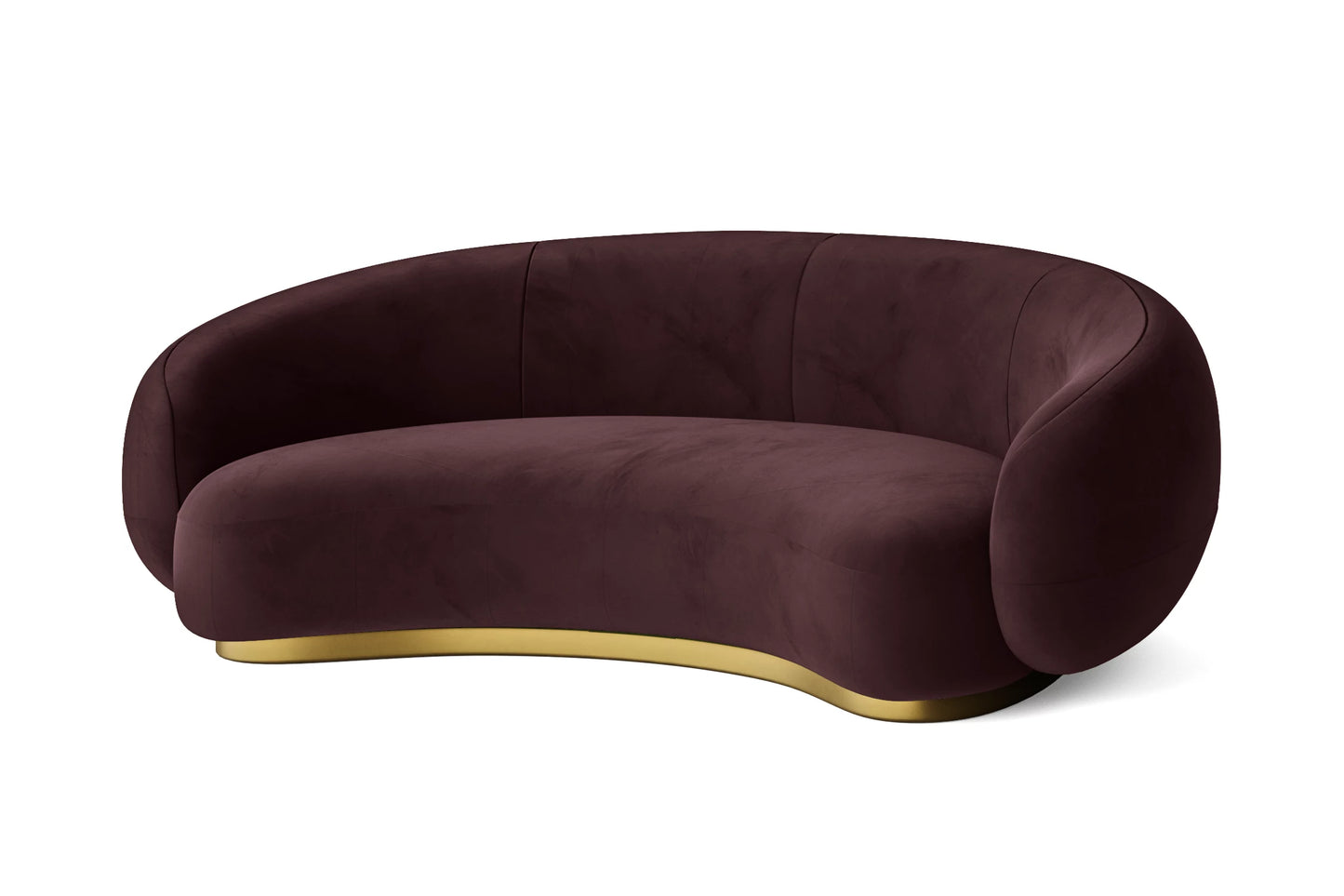 Elkton 3 Seater Sofa Grape Velvet