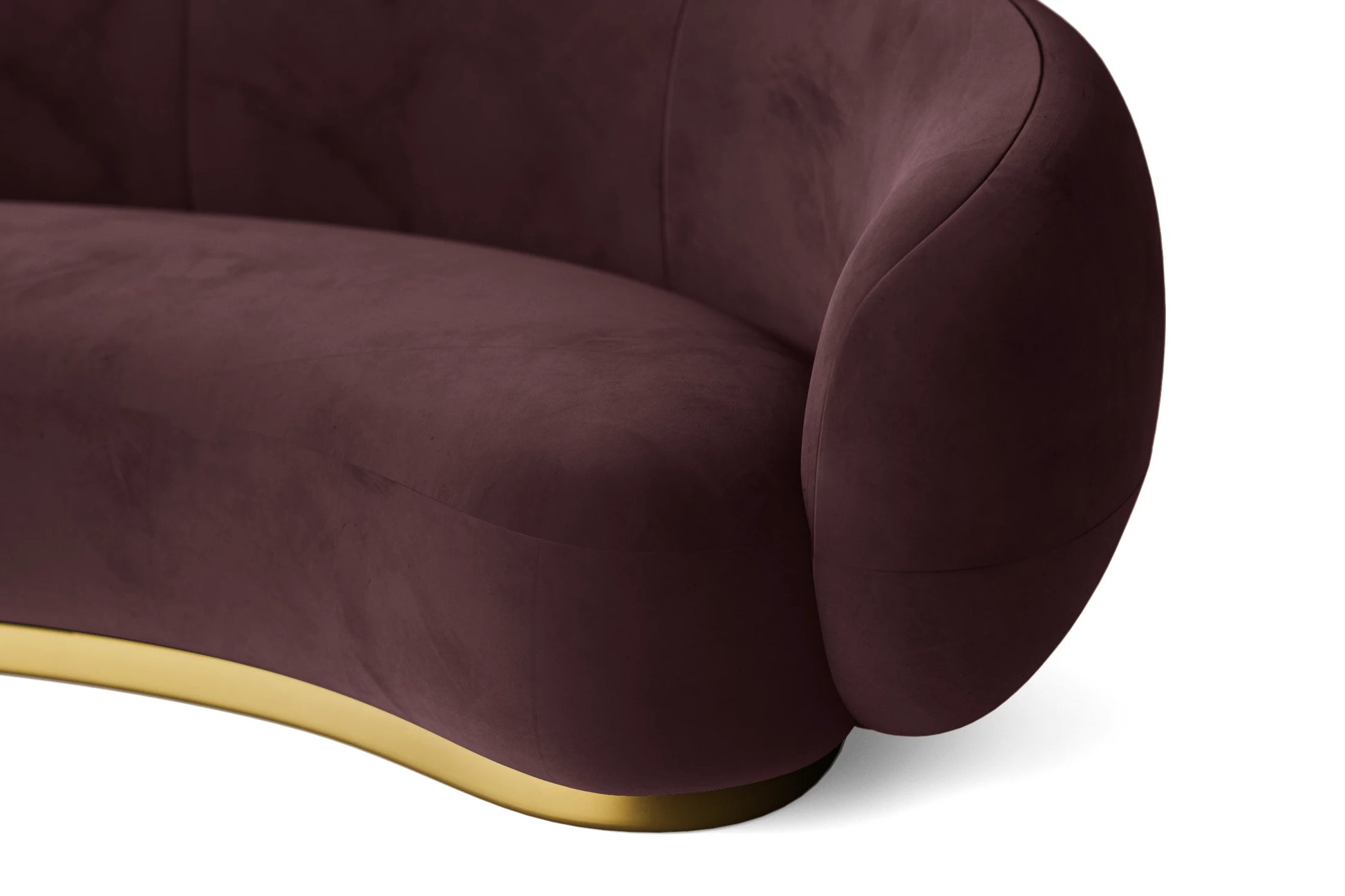 Elkton 3 Seater Sofa Grape Velvet