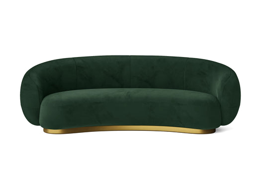 Elkton 3 Seater Sofa Green Velvet