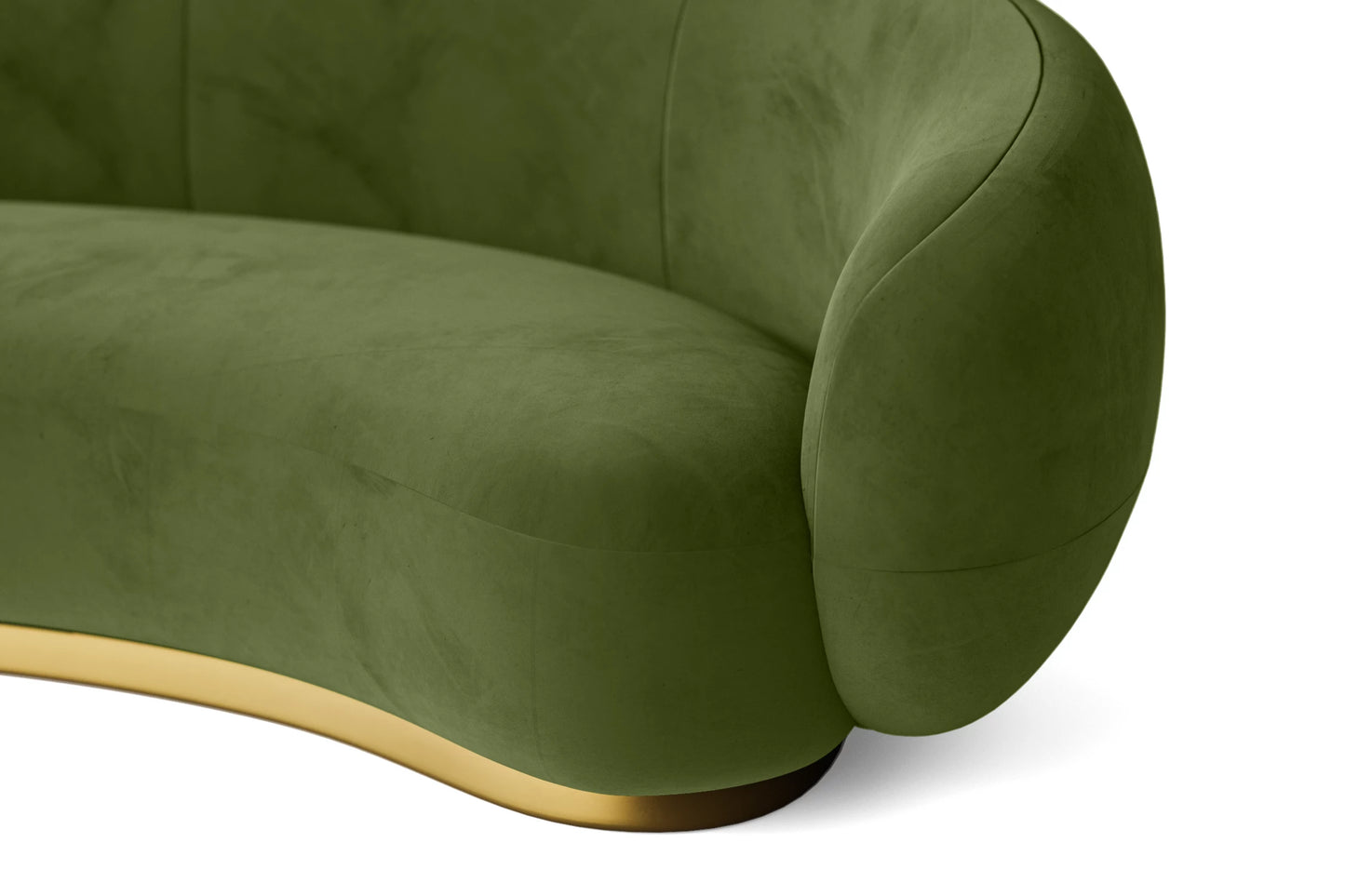 Elkton 3 Seater Sofa Lime Velvet