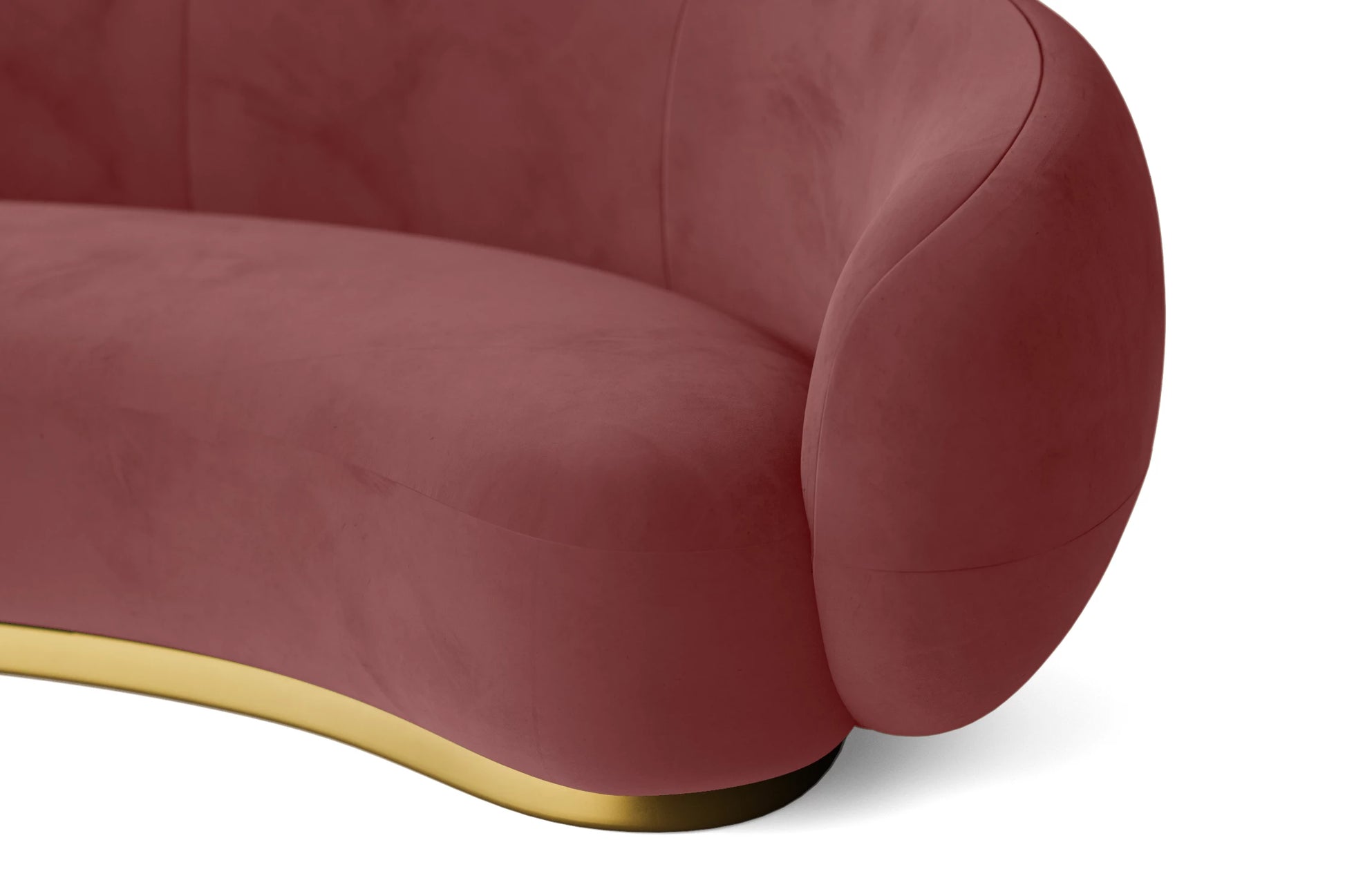 Elkton 3 Seater Sofa Pink Velvet