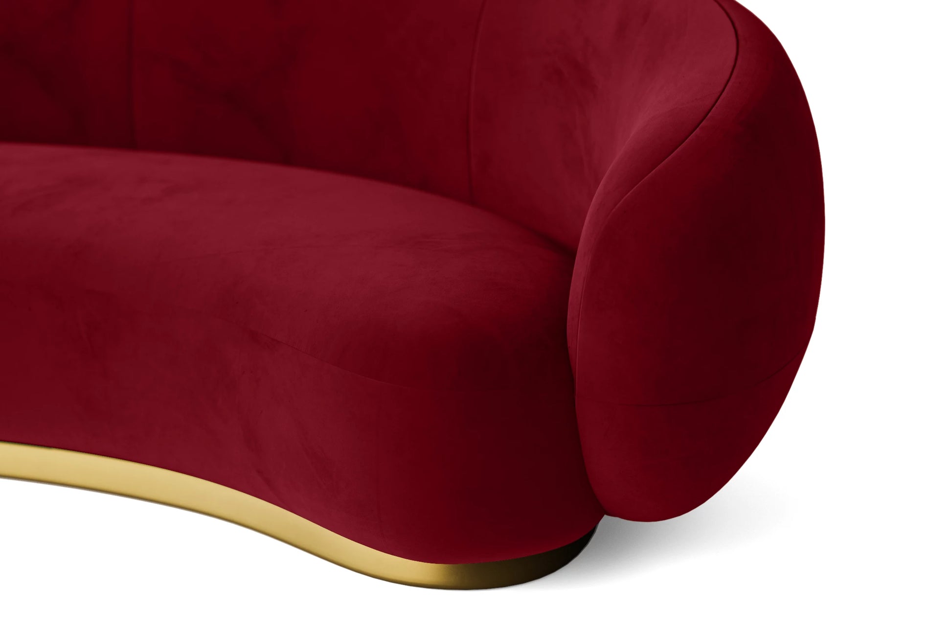 Elkton 3 Seater Sofa Red Velvet