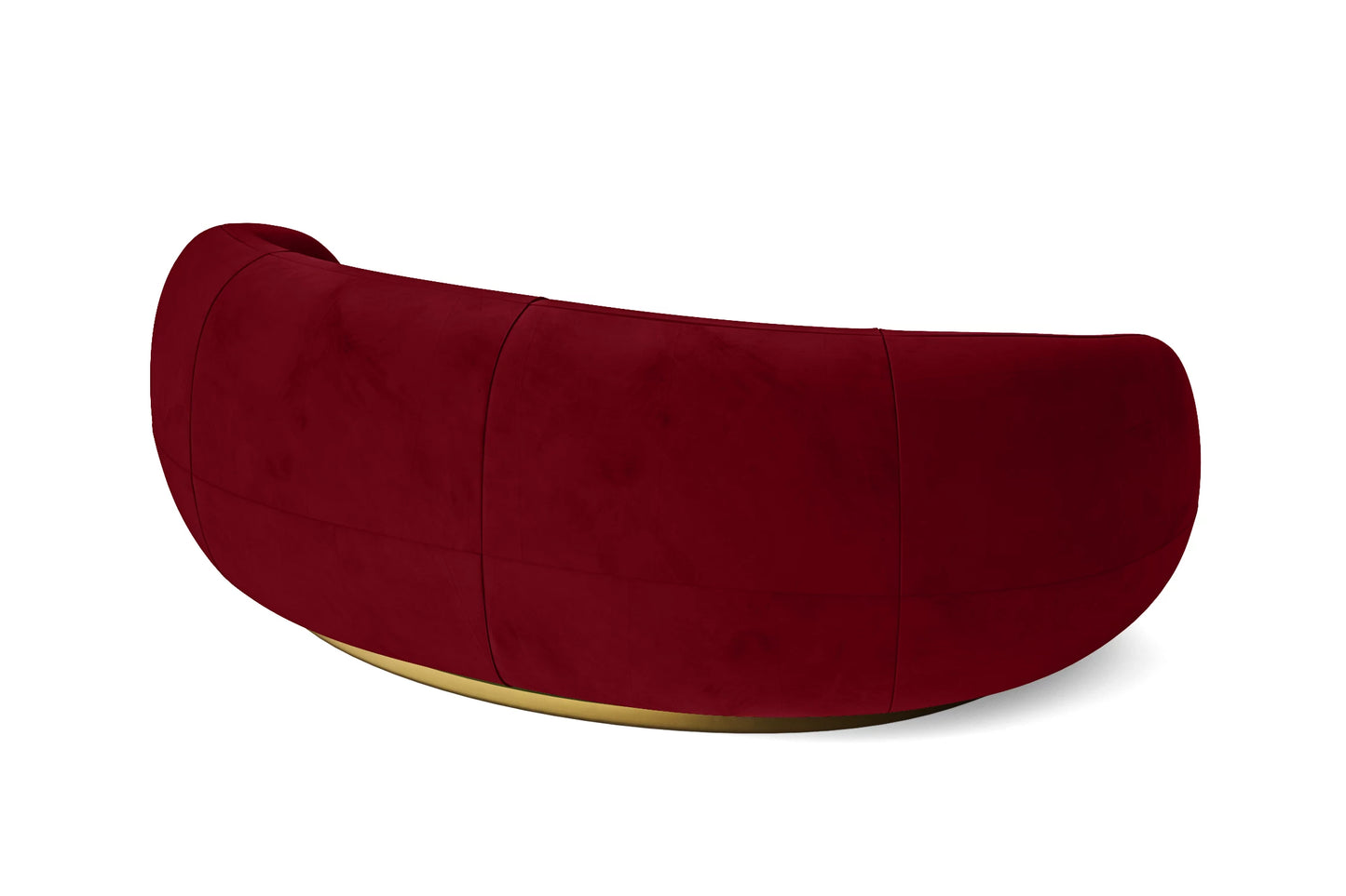 Elkton 3 Seater Sofa Red Velvet