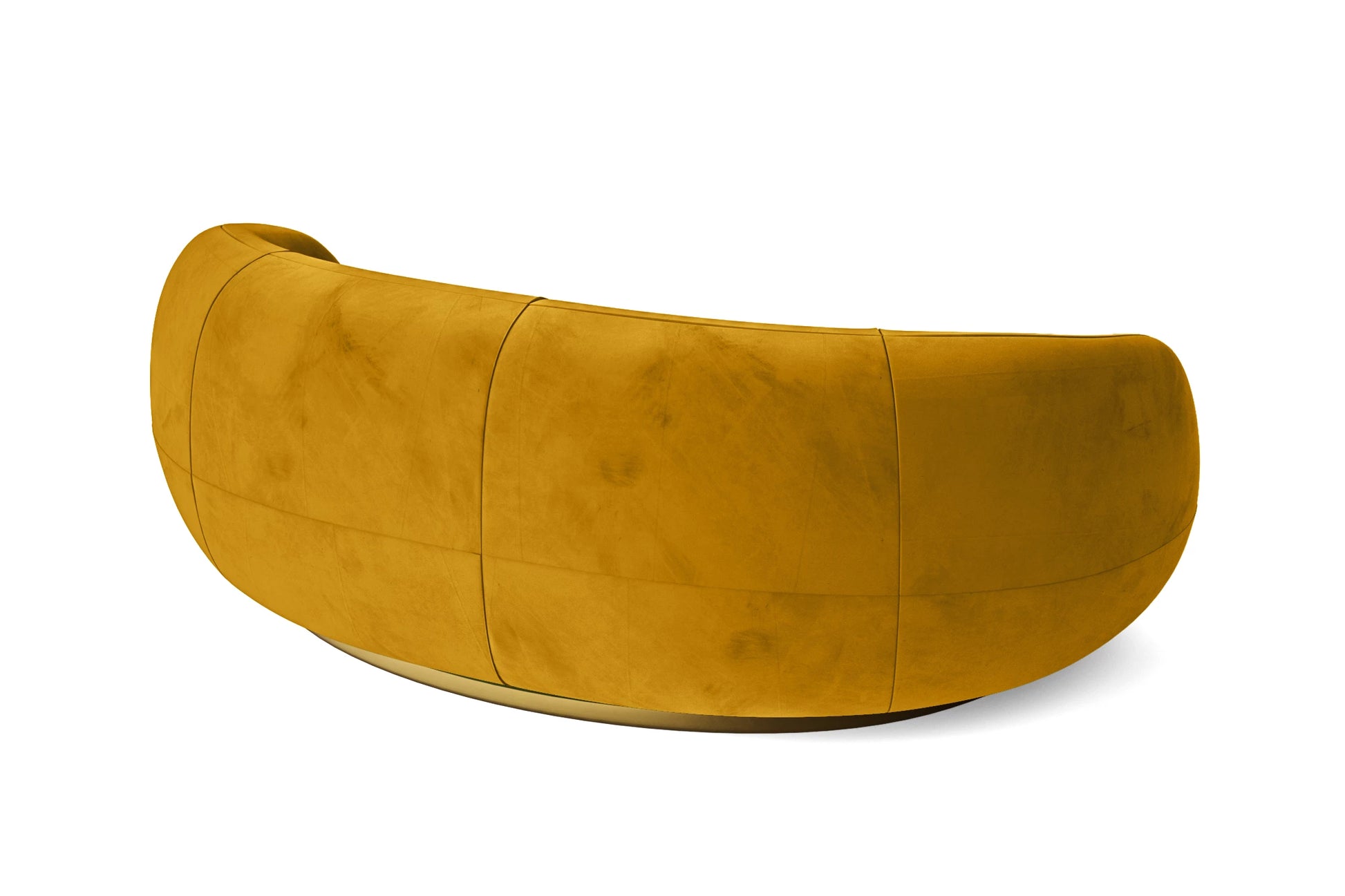 Elkton 3 Seater Sofa Yellow Velvet