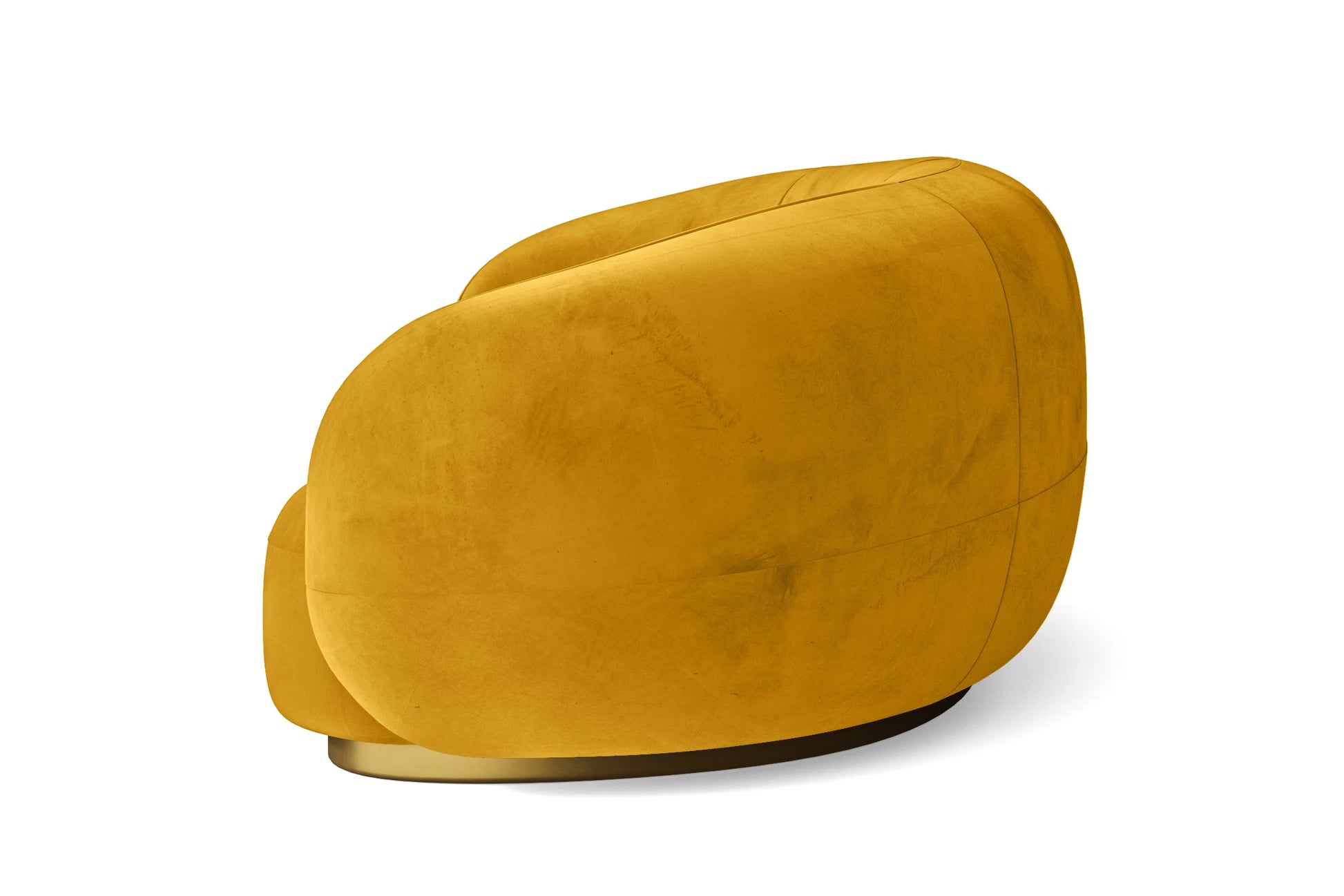 Elkton 3 Seater Sofa Yellow Velvet