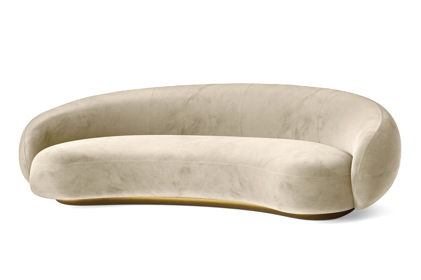 Elkton 4 Seater Sofa Cream Velvet