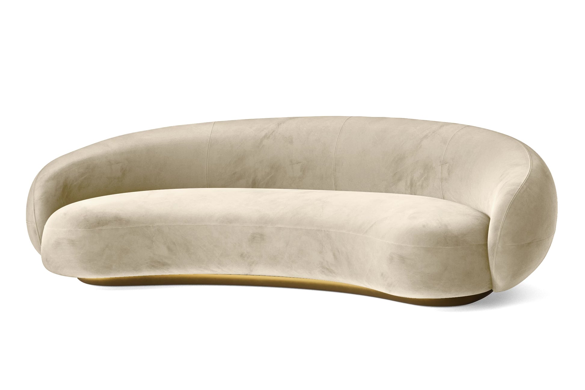 Elkton 4 Seater Sofa Cream Velvet