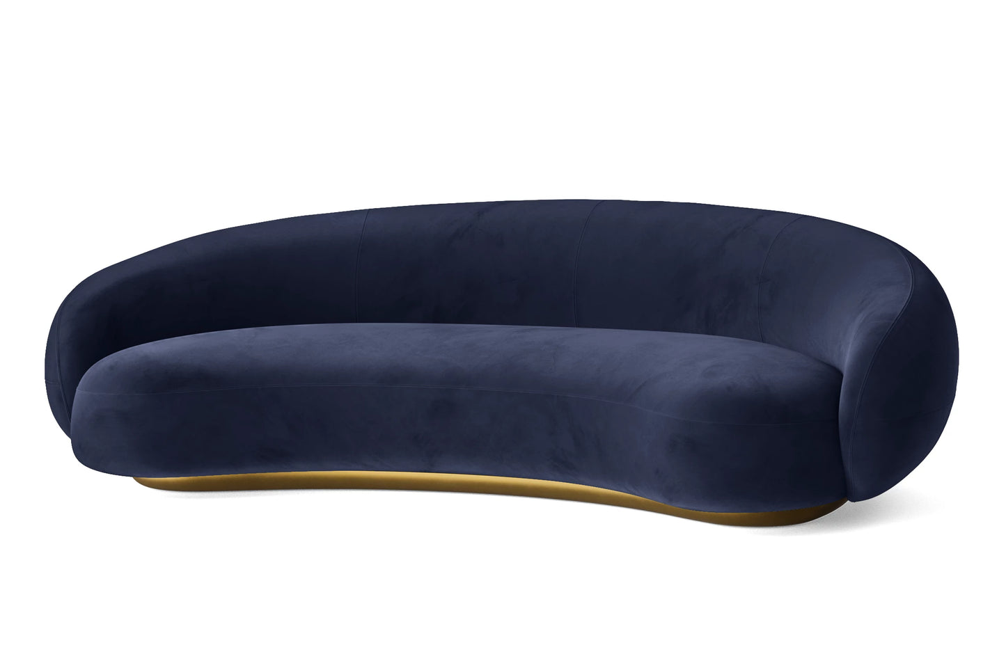 Elkton 4 Seater Sofa Dark Blue Velvet