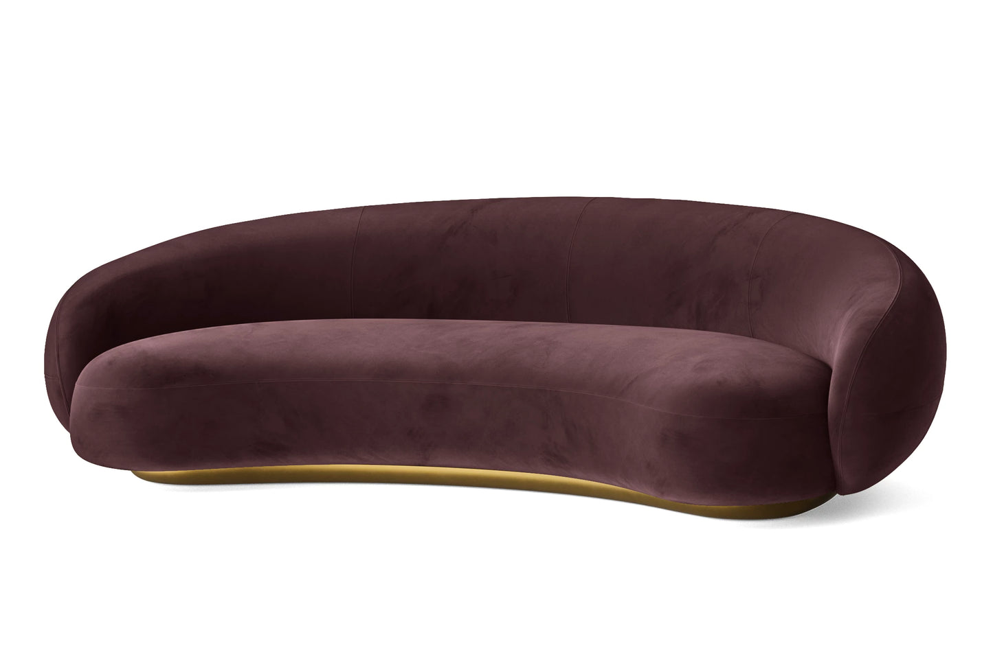 Elkton 4 Seater Sofa Grape Velvet