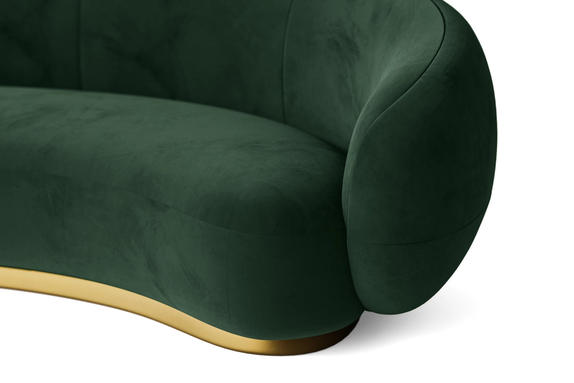 Elkton 4 Seater Sofa Green Velvet